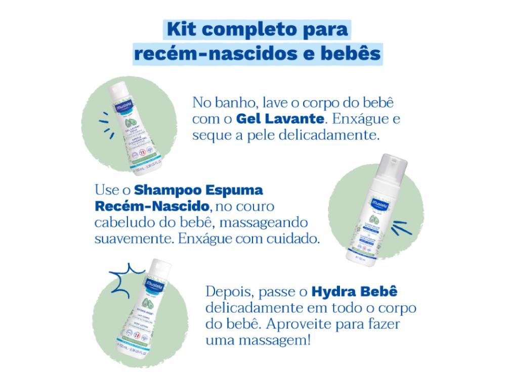 Kit Essenciais 2024 | Gel Lavante | Shampoo Recém Nascido | Hydra